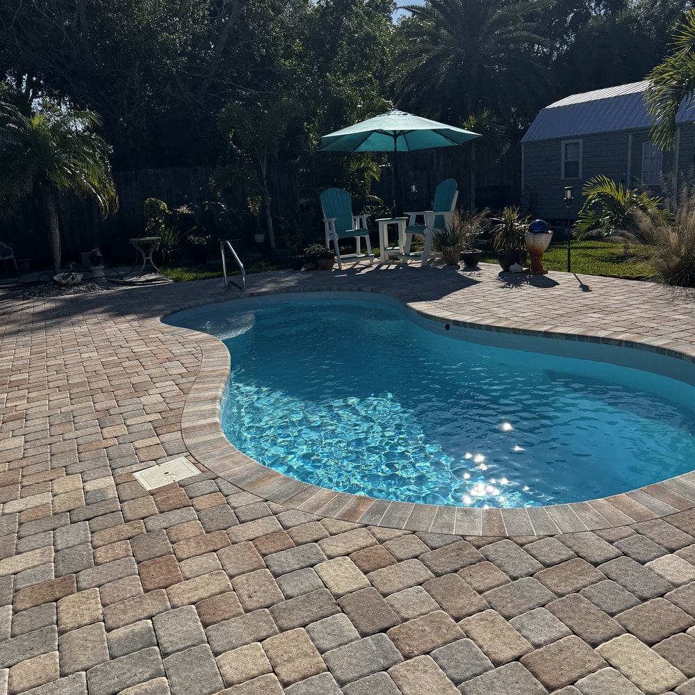J&c Fiberglass Pools Inc custom pool project in Florida